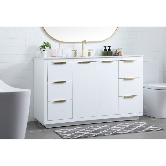 Elegant Lighting Blake 54" Single Vanity Sink, White
