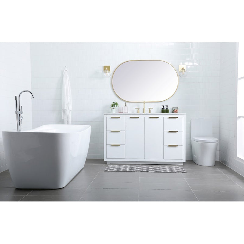 Elegant Lighting Blake 54" Single Vanity Sink, White
