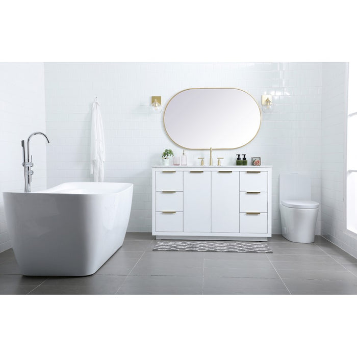 Elegant Lighting Blake 54" Single Vanity Sink, White