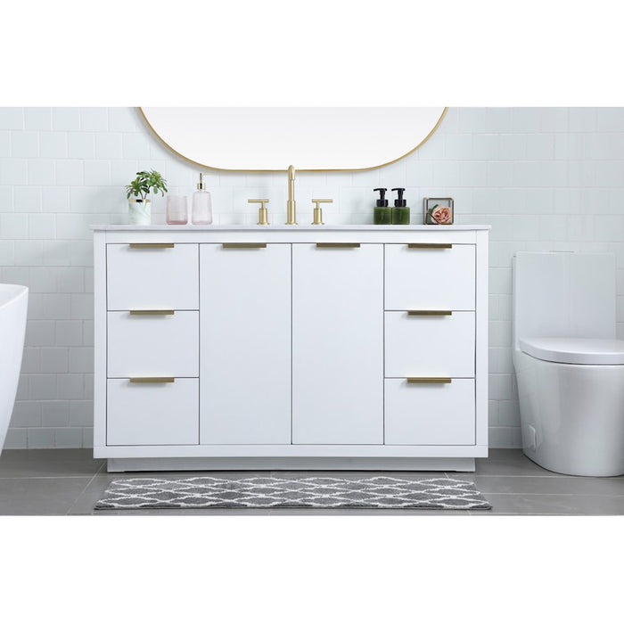Elegant Lighting Blake 54" Single Vanity Sink, White