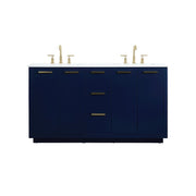 Elegant Kitchen/Bath Blake 60" Double Bathroom Vanity, Blue - VF19460DBL