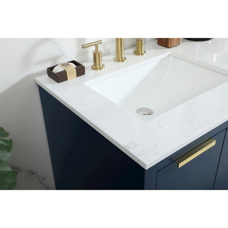 Elegant Kitchen/Bath Blake 60" Double Bathroom Vanity, Blue