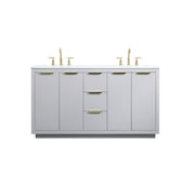 Elegant Kitchen/Bath Blake 60" Double Bathroom Vanity, Grey - VF19460DGR