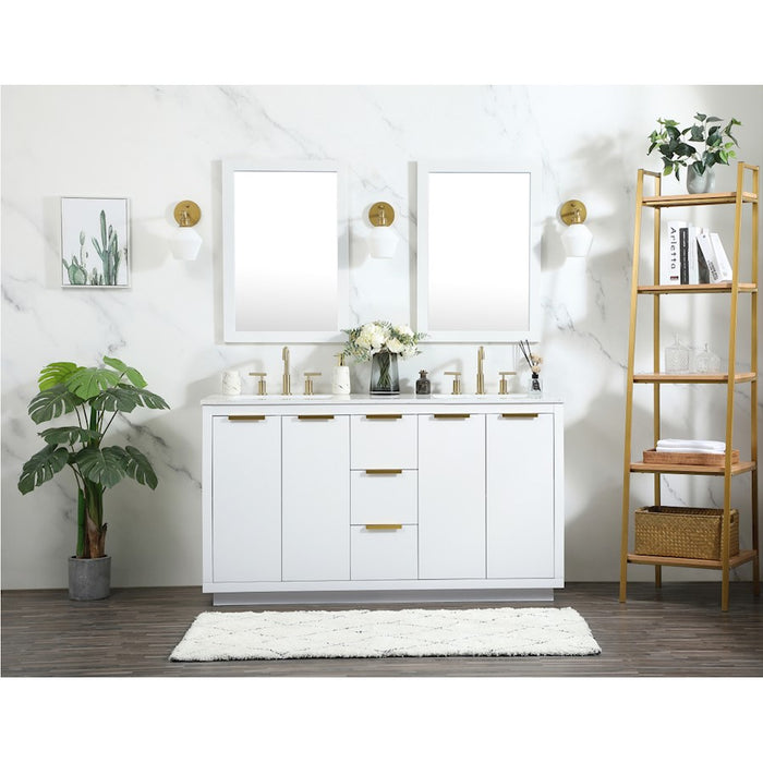 Elegant Kitchen/Bath Blake 60" Double Bathroom Vanity, Grey