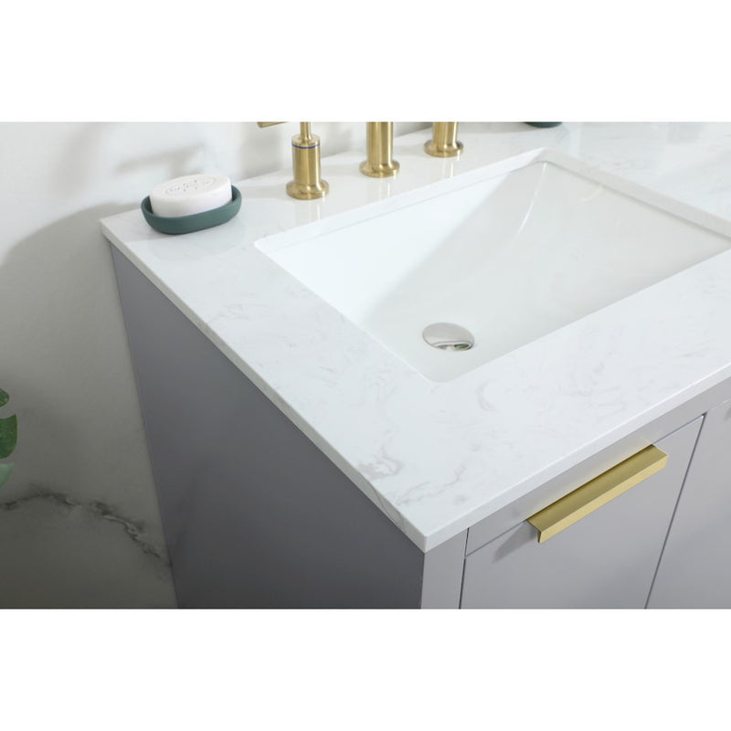 Elegant Kitchen/Bath Blake 60" Double Bathroom Vanity, Grey