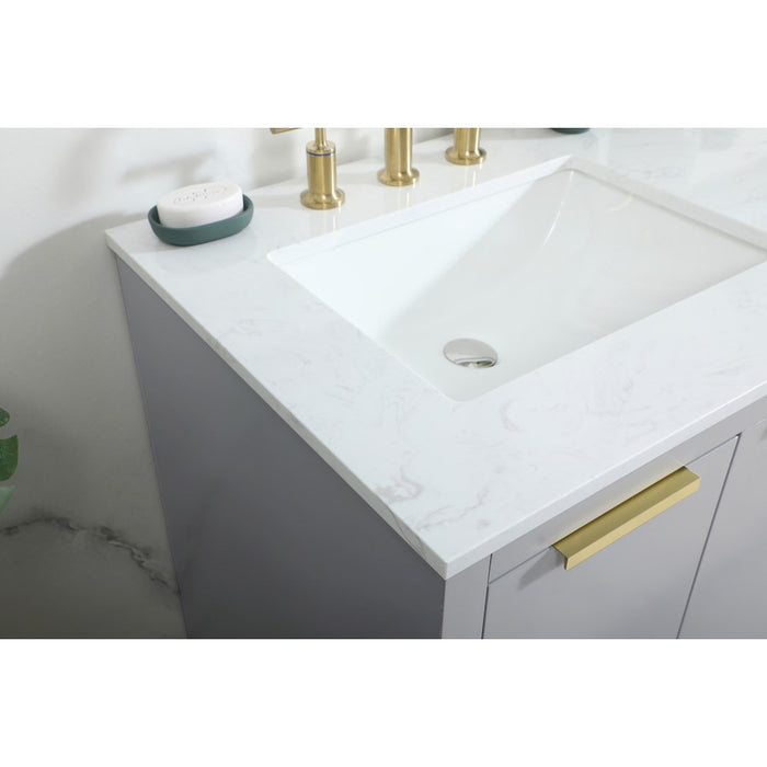 Elegant Kitchen/Bath Blake 60" Double Bathroom Vanity, Grey