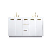 Elegant Kitchen/Bath Blake 60" Double Bathroom Vanity, White - VF19460DWH