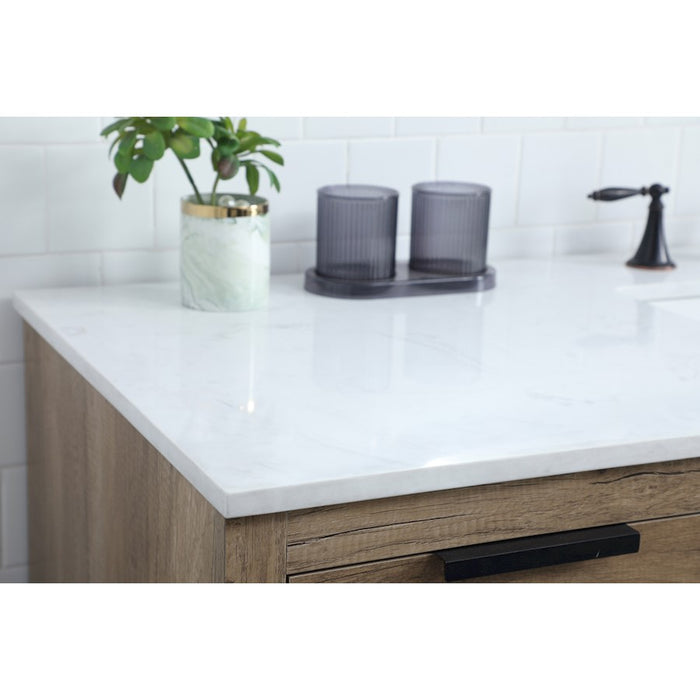 Elegant Lighting Blake 60"L Single Vanity Sink, Natural Oak