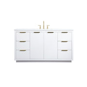 Elegant Kitchen/Bath Blake 60" Single Bathroom Vanity, White - VF19460WH
