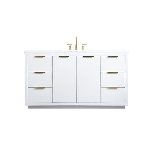Elegant Kitchen/Bath Blake 60" Single Bathroom Vanity, White - VF19460WH