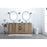 Elegant Lighting Blake 72"L Double Vanity Sink, Natural Oak