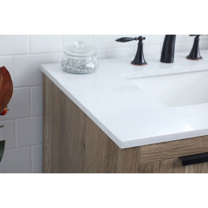 Elegant Lighting Blake 72"L Double Vanity Sink, Natural Oak