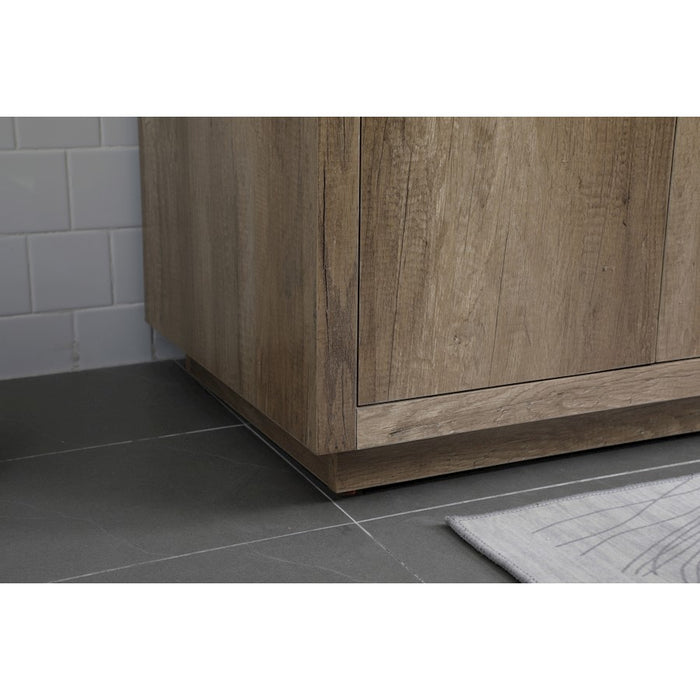 Elegant Lighting Blake 72"L Double Vanity Sink, Natural Oak