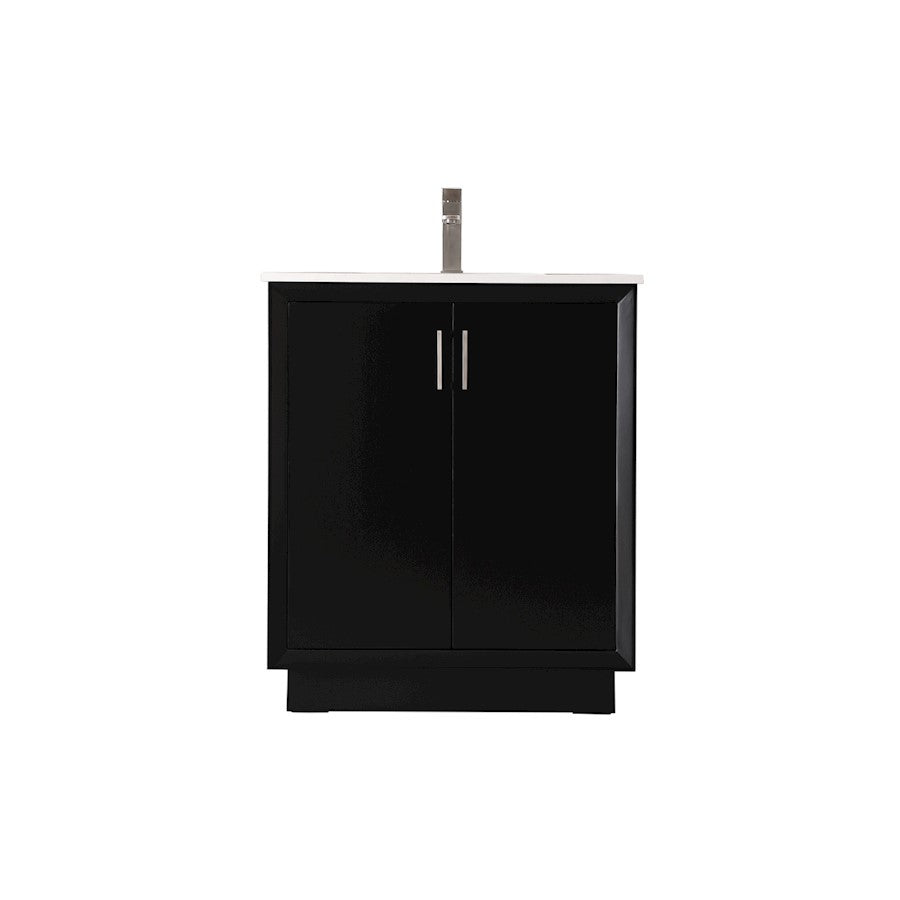 Elegant Lighting Hayes 30"L Single Vanity Sink, Black - VF19630BK