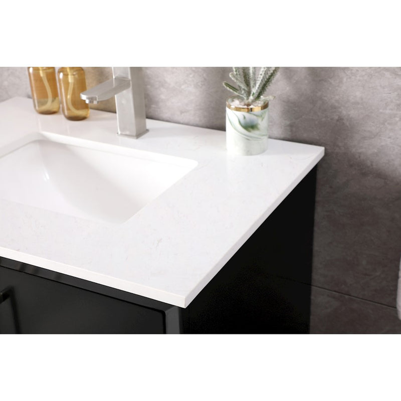 Elegant Lighting Hayes 30"L Single Vanity Sink, Black