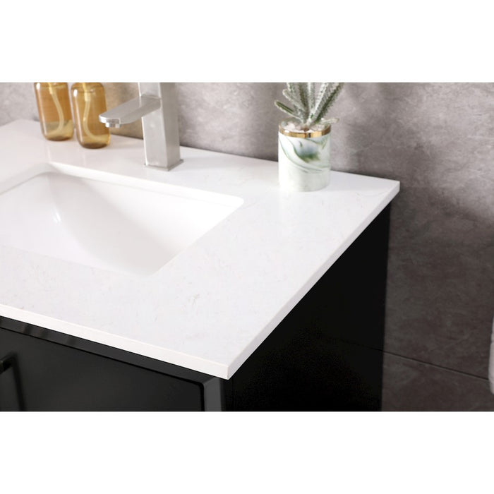 Elegant Lighting Hayes 30"L Single Vanity Sink, Black