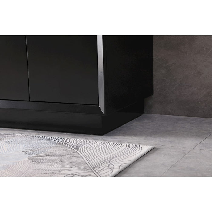 Elegant Lighting Hayes 30"L Single Vanity Sink, Black