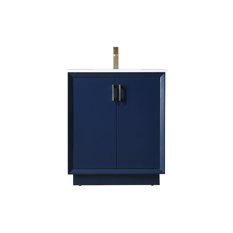 Elegant Lighting Hayes 30"L Single Vanity Sink, Blue - VF19630BL