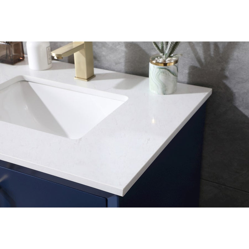 Elegant Lighting Hayes 30"L Single Vanity Sink, Blue