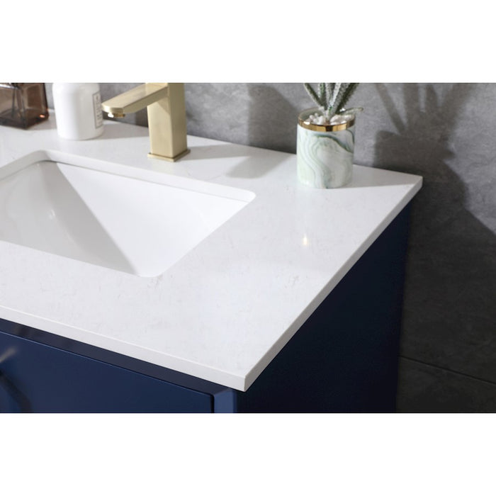 Elegant Lighting Hayes 30"L Single Vanity Sink, Blue