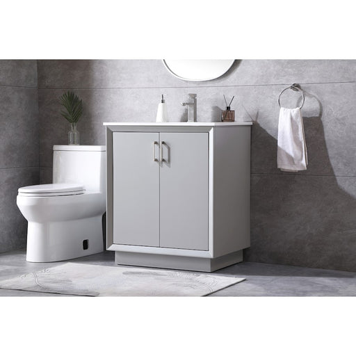 Elegant Lighting Hayes 30"L Single Vanity Sink, Grey