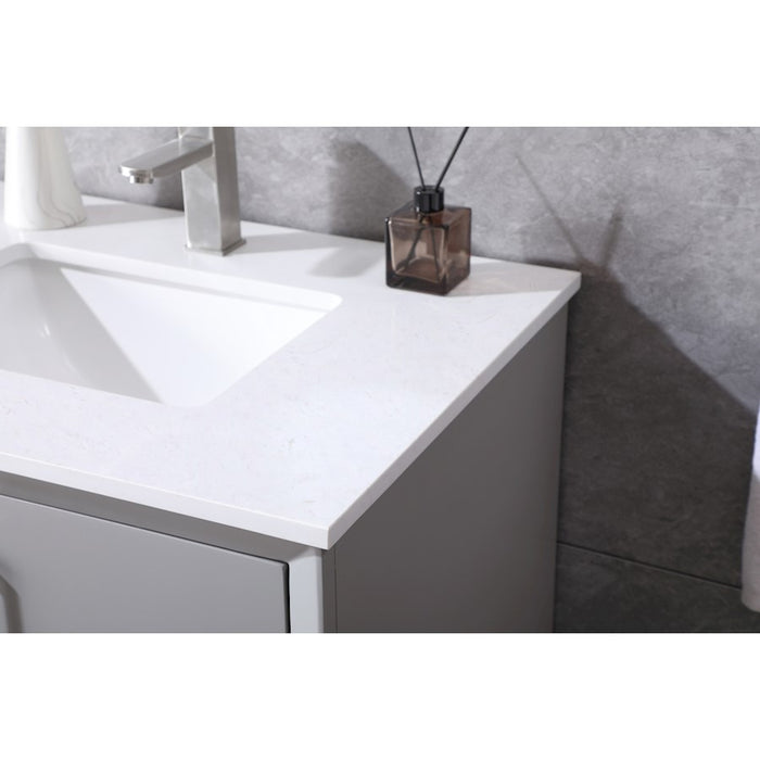 Elegant Lighting Hayes 30"L Single Vanity Sink, Grey