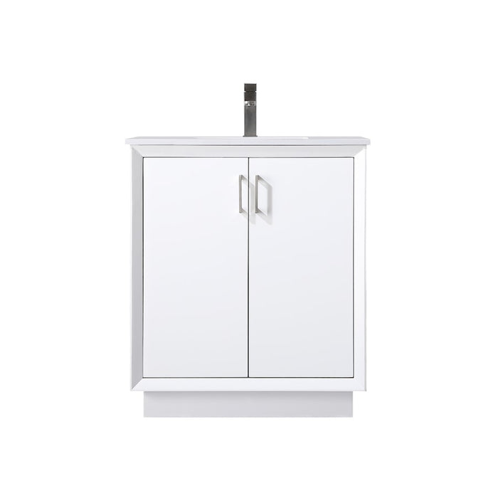 Elegant Lighting Hayes 30"L Single Vanity Sink, White - VF19630WH