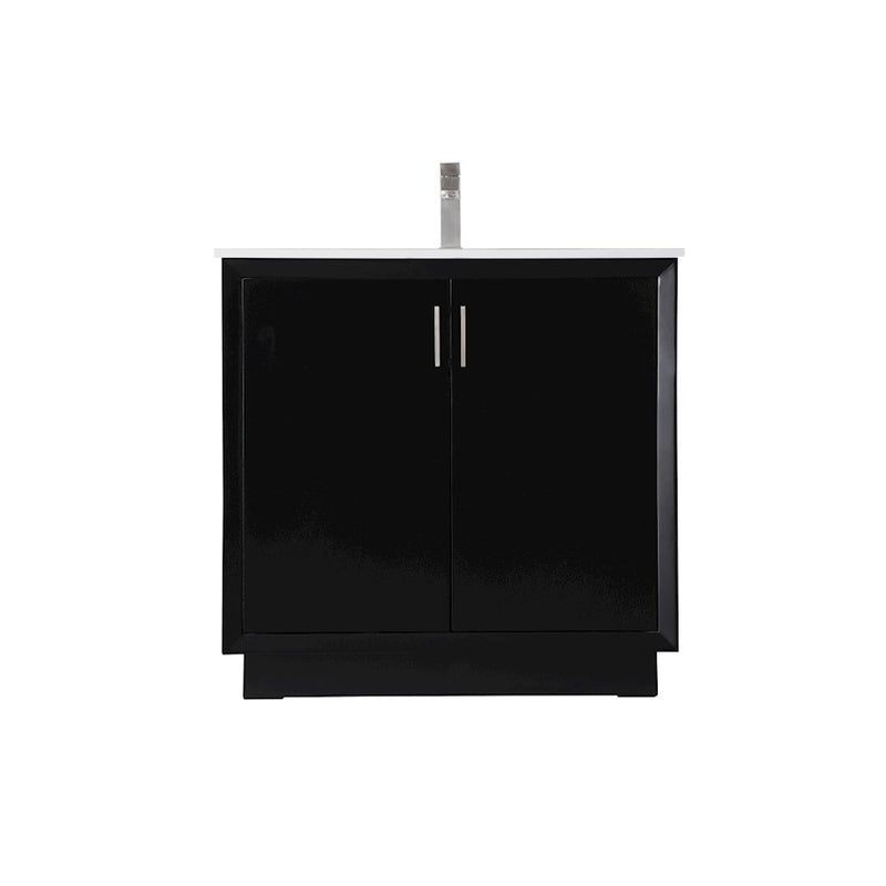 Elegant Lighting Hayes 36"L Single Vanity Sink, Black - VF19636BK