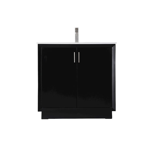 Elegant Lighting Hayes 36"L Single Vanity Sink, Black - VF19636BK