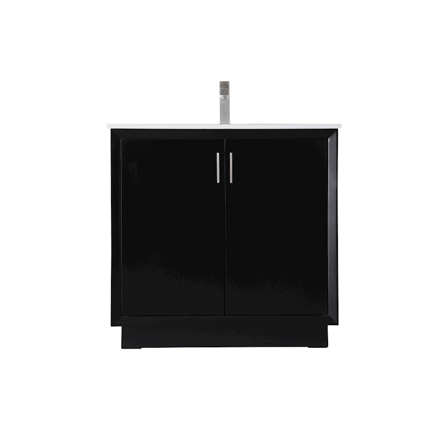 Elegant Lighting Hayes 36"L Single Vanity Sink, Black - VF19636BK