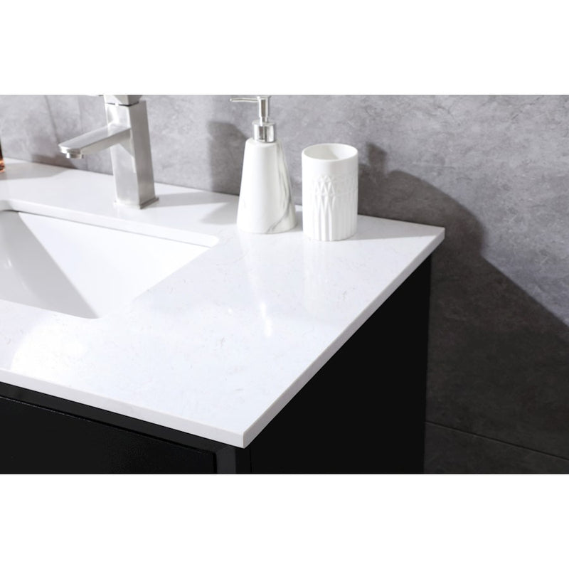Elegant Lighting Hayes 36"L Single Vanity Sink, Black