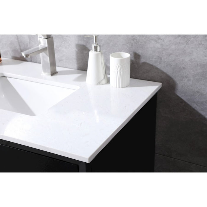 Elegant Lighting Hayes 36"L Single Vanity Sink, Black