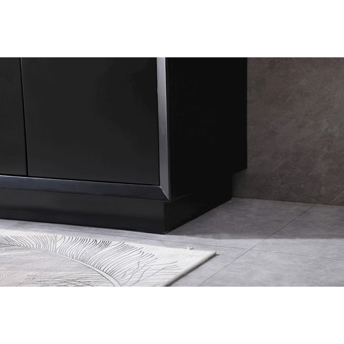 Elegant Lighting Hayes 36"L Single Vanity Sink, Black