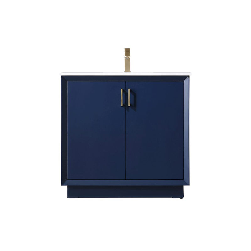 Elegant Lighting Hayes 36"L Single Vanity Sink, Blue - VF19636BL