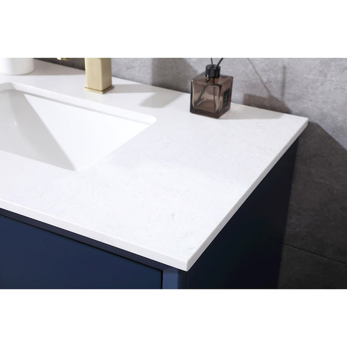 Elegant Lighting Hayes 36"L Single Vanity Sink, Blue
