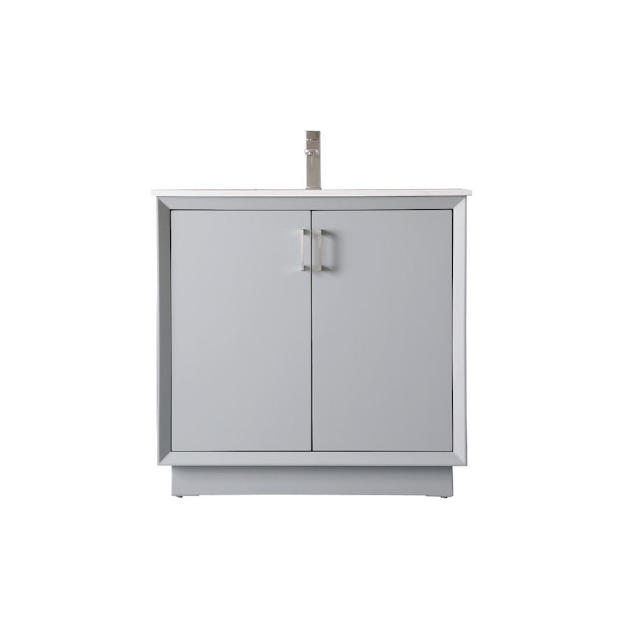 Elegant Lighting Hayes 36"L Single Vanity Sink, Grey - VF19636GR