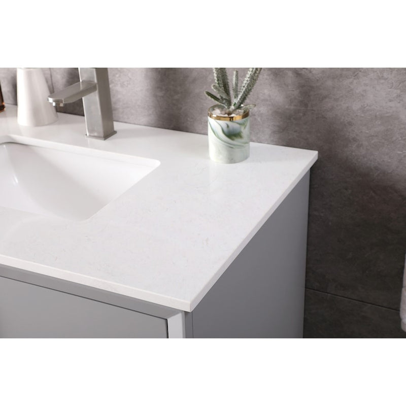 Elegant Lighting Hayes 36"L Single Vanity Sink, Grey