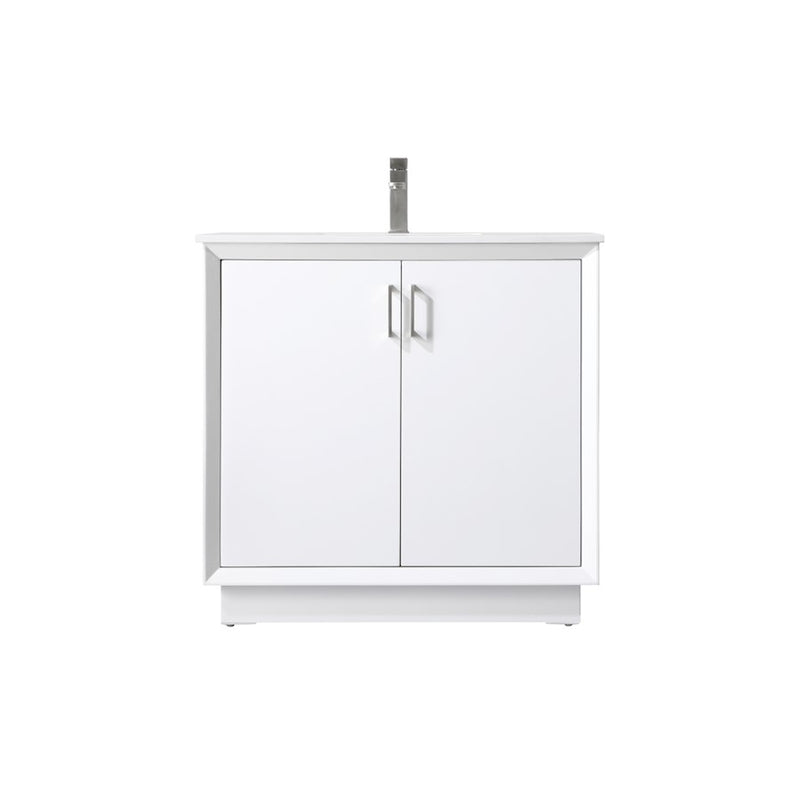 Elegant Lighting Hayes 36"L Single Vanity Sink, White - VF19636WH