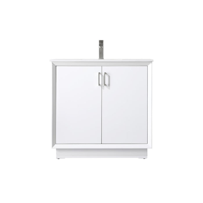 Elegant Lighting Hayes 36"L Single Vanity Sink, White - VF19636WH
