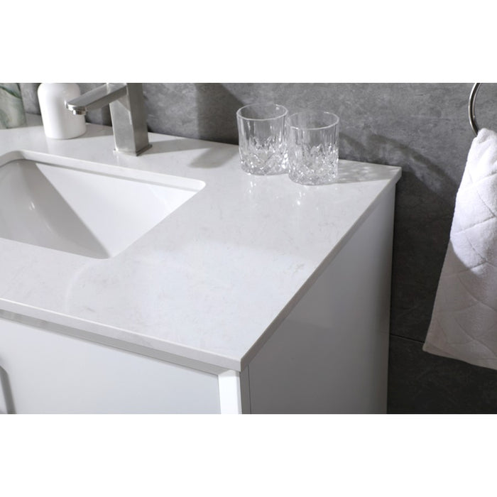 Elegant Lighting Hayes 36"L Single Vanity Sink, White