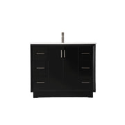 Elegant Lighting Hayes 42"L Single Vanity Sink, Black - VF19642BK