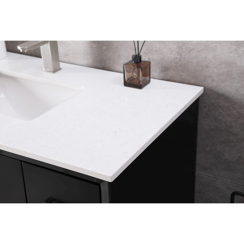 Elegant Lighting Hayes 42"L Single Vanity Sink, Black