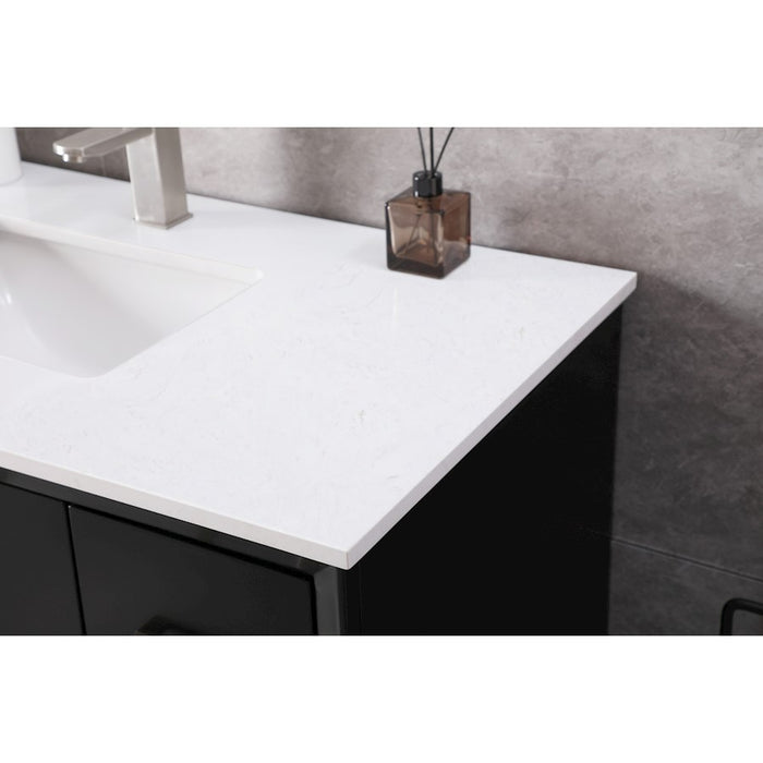 Elegant Lighting Hayes 42"L Single Vanity Sink, Black