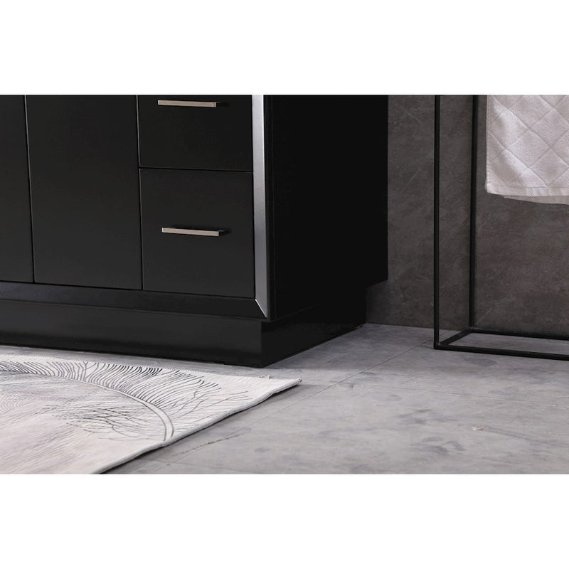 Elegant Lighting Hayes 42"L Single Vanity Sink, Black