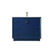Elegant Lighting Hayes 42"L Single Vanity Sink, Blue - VF19642BL