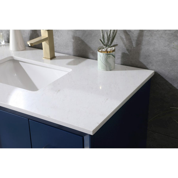 Elegant Lighting Hayes 42"L Single Vanity Sink, Blue