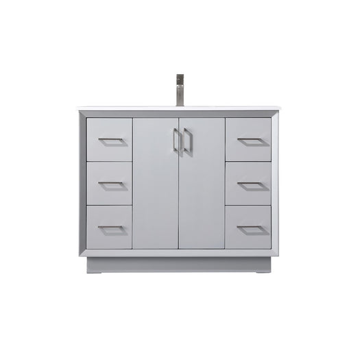 Elegant Lighting Hayes 42"L Single Vanity Sink, Grey - VF19642GR
