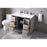 Elegant Lighting Hayes 42"L Single Vanity Sink, Grey