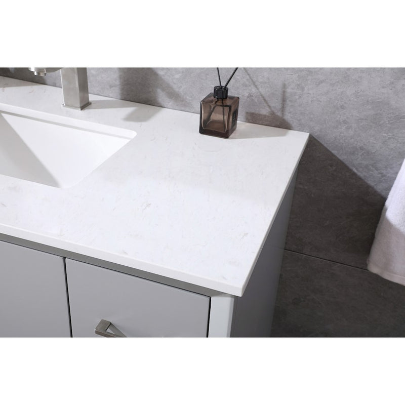 Elegant Lighting Hayes 42"L Single Vanity Sink, Grey