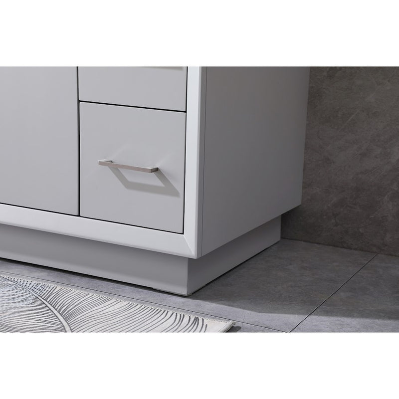 Elegant Lighting Hayes 42"L Single Vanity Sink, Grey